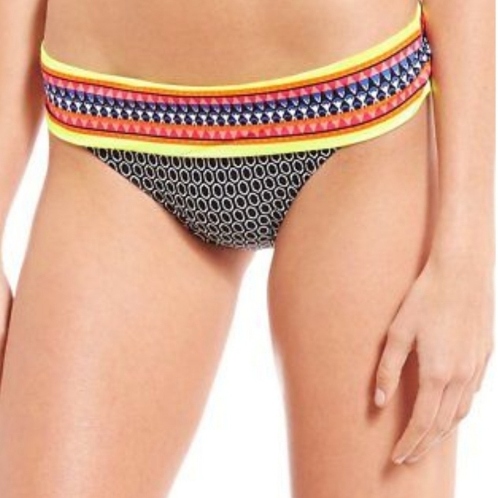 Jag Black Chromatic Geo Banded Bikini Bottom